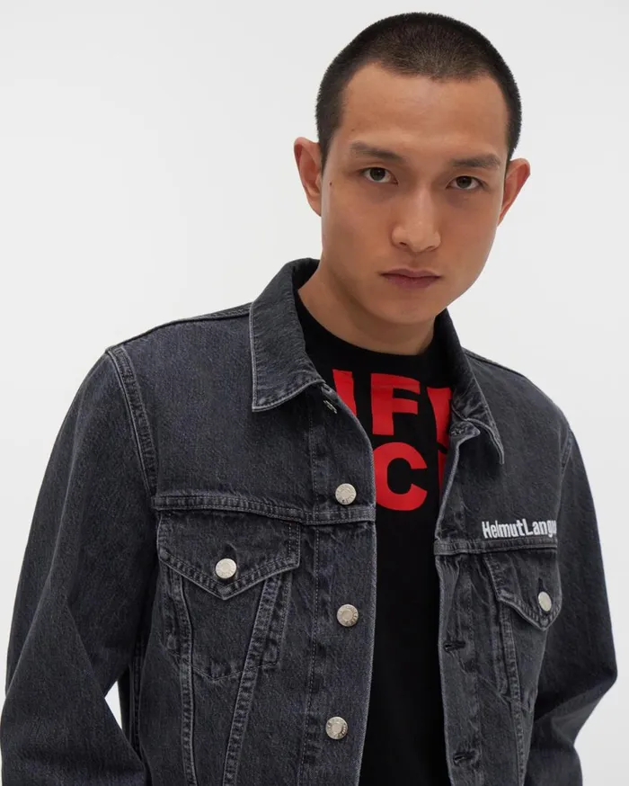 Jackets Men Helmut Lang Willie Norris Masc Trucker Jean Jacket Acc Midnight Stone Universe