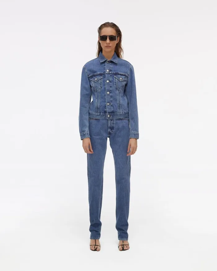 Jackets Women Helmut Lang Femme Trucker Jacket Acc Hi Contrast Indigo