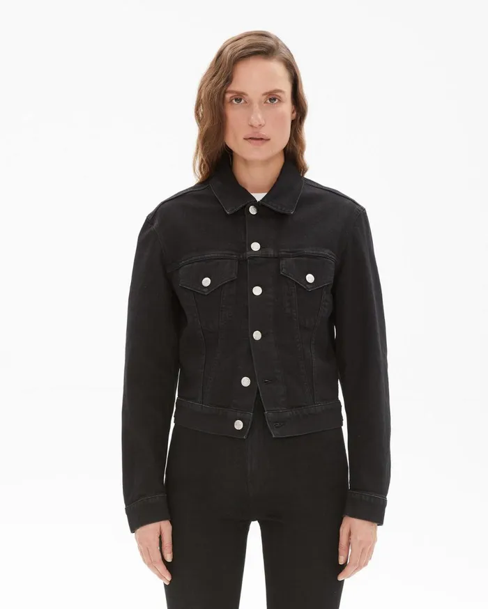Jackets Women Helmut Lang Masc Trucker Denim Jacket In Black Black