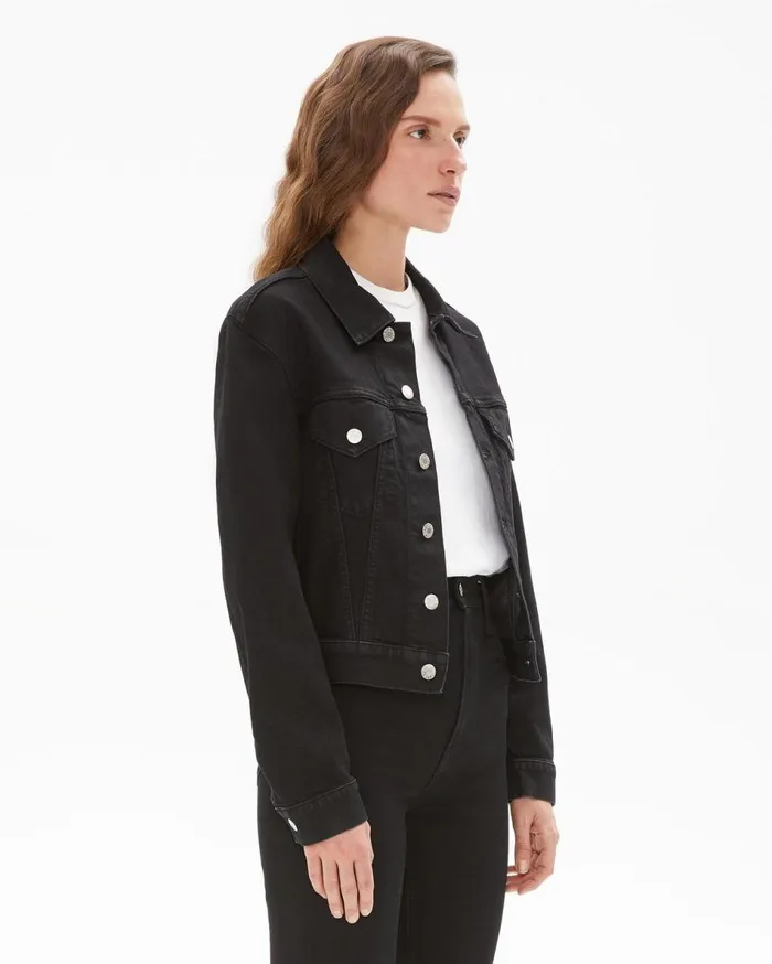 Jackets Women Helmut Lang Masc Trucker Denim Jacket In Black Black