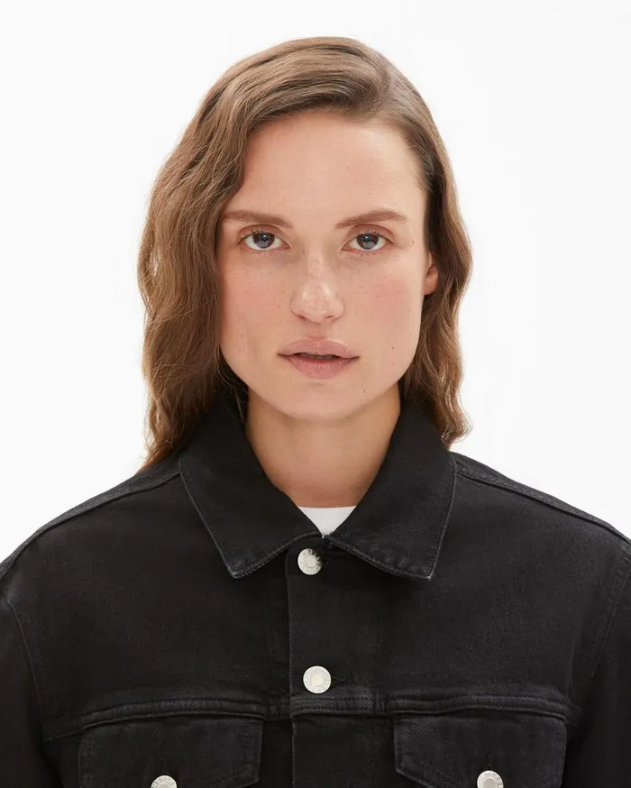 Jackets Women Helmut Lang Masc Trucker Denim Jacket In Black Black