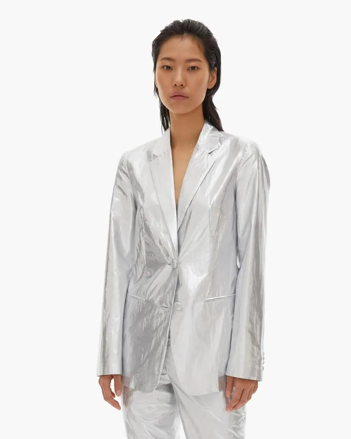 Jackets Women Helmut Lang Silver Blazer Silver