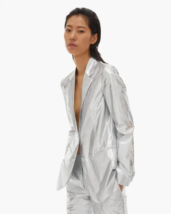 Jackets Women Helmut Lang Silver Blazer Silver