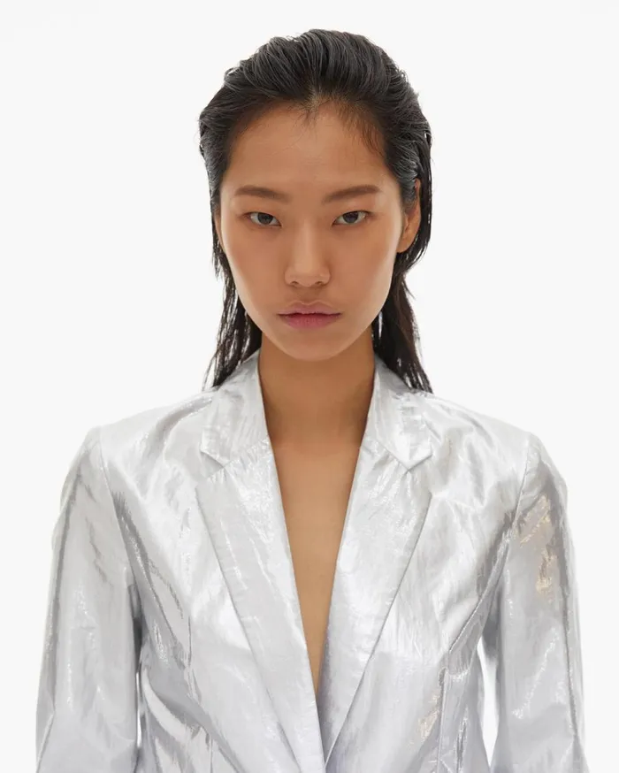 Jackets Women Helmut Lang Silver Blazer Silver
