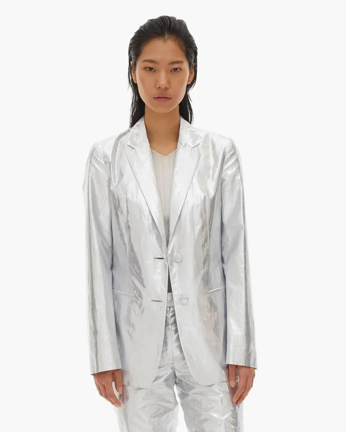 Jackets Women Helmut Lang Silver Blazer Silver