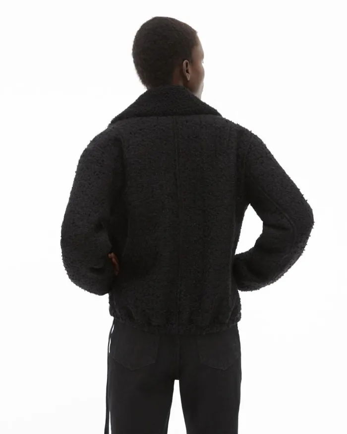 Jackets Women Helmut Lang Tweed Bomber Black