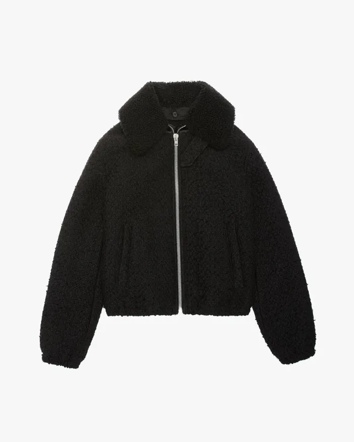 Jackets Women Helmut Lang Tweed Bomber Black