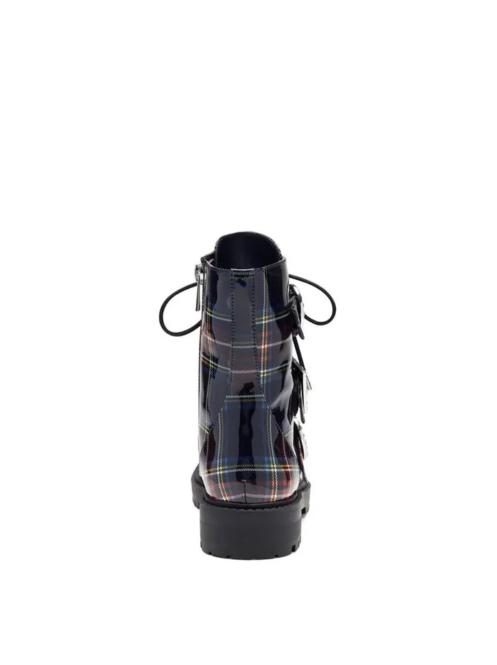 Jessica Simpson Boots and Booties Women Kirlah Boot In Patent Plaid Patent Plaid