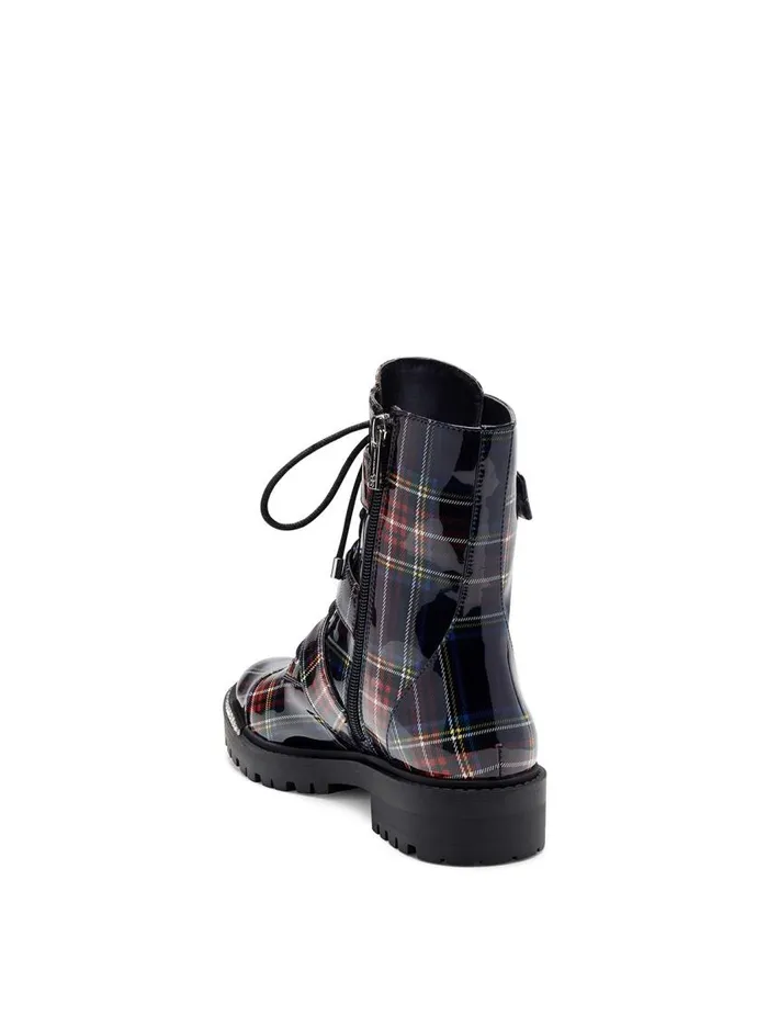 Jessica Simpson Boots and Booties Women Kirlah Boot In Patent Plaid Patent Plaid