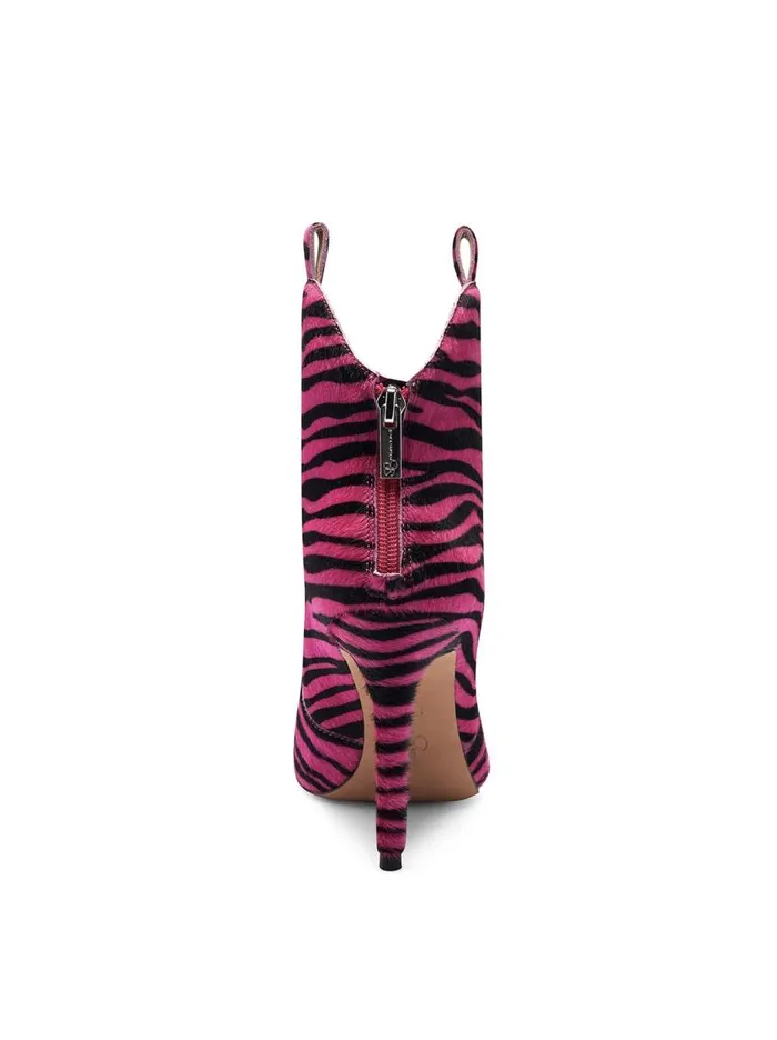 Jessica Simpson Boots and Booties Women Pixillez Western Bootie In Bright Pink Zebra Bright Pink Zebra