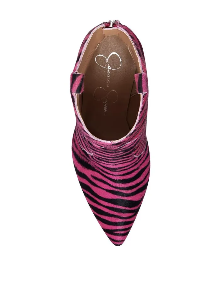 Jessica Simpson Boots and Booties Women Pixillez Western Bootie In Bright Pink Zebra Bright Pink Zebra