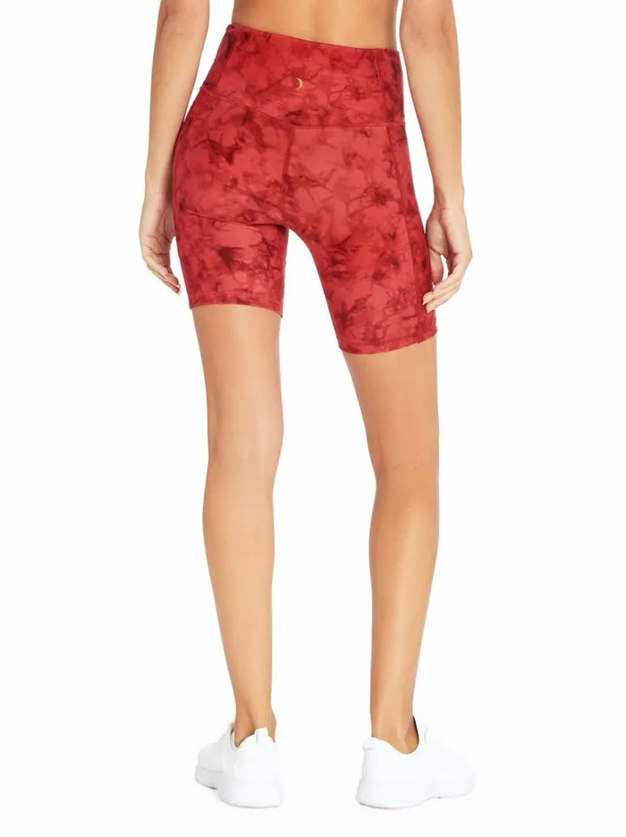 Jessica Simpson Bottoms Women Tummy Control Bermuda In Mineral Red Ink Tie Dye Mineral Red Ink Tie Dye