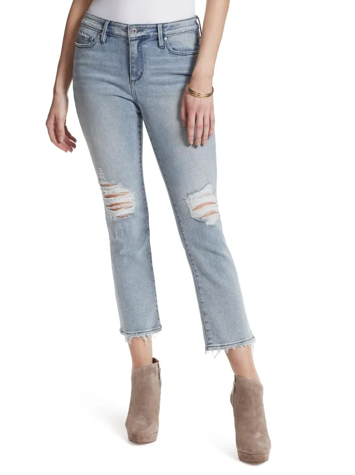 Jessica Simpson Denim Women Arrow Straight Ankle Jeans In Dazed Dazed