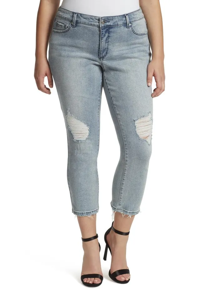 Jessica Simpson Denim Women Arrow Straight Ankle Jeans In Dazed Dazed