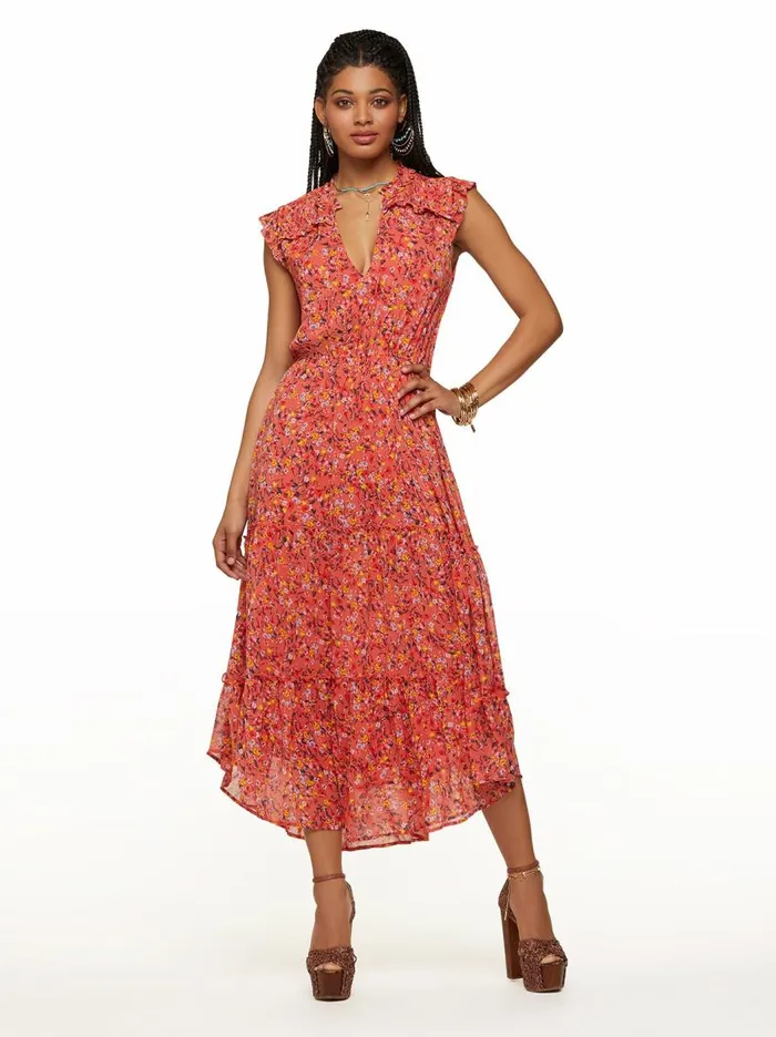Jessica Simpson Dresses Women Katie Dress In Acrylic Ditsy Acrylic Ditsy