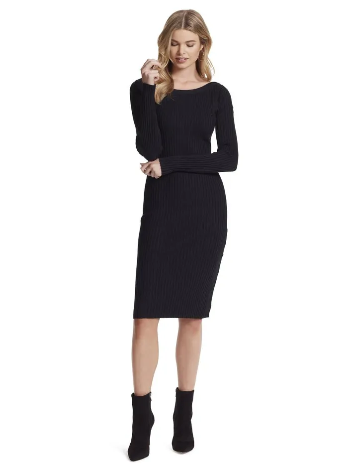 Jessica Simpson Dresses Women Madeleine Sweater Dress In Black Black