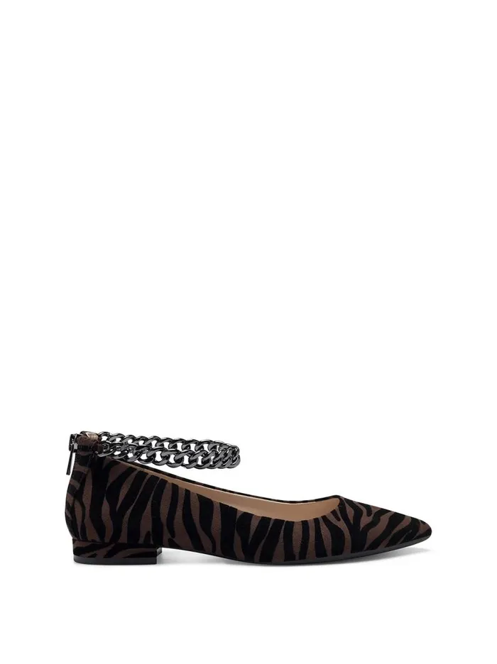 Jessica Simpson Flats Women Lanna Flat In Zebra Brown And Black Zebra