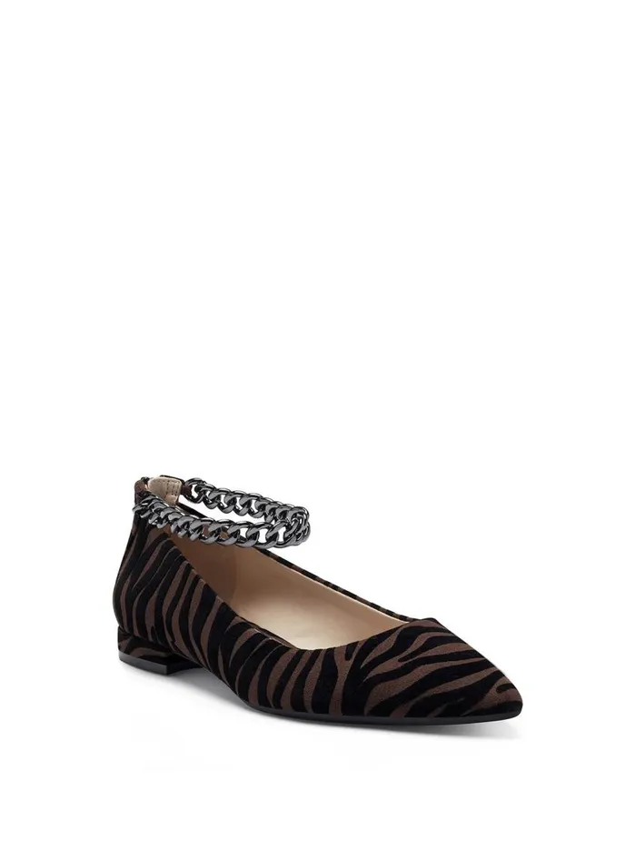 Jessica Simpson Flats Women Lanna Flat In Zebra Brown And Black Zebra