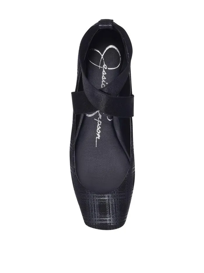 Jessica Simpson Flats Women Mandalaye Ballet Flat In Black Shimmer Black Shimmer