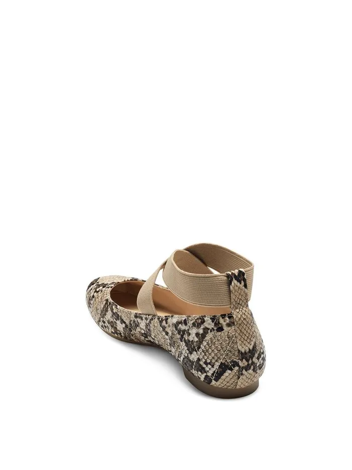 Jessica Simpson Flats Women Mandalaye Ballet Flat In Khaki Khaki Quilted Snake