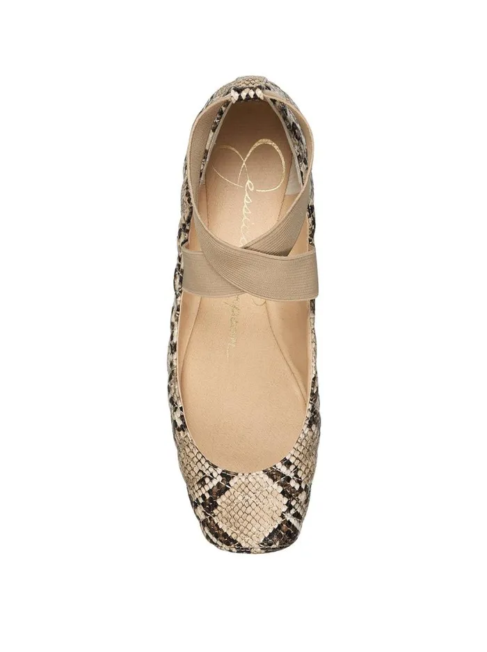 Jessica Simpson Flats Women Mandalaye Ballet Flat In Khaki Khaki Quilted Snake