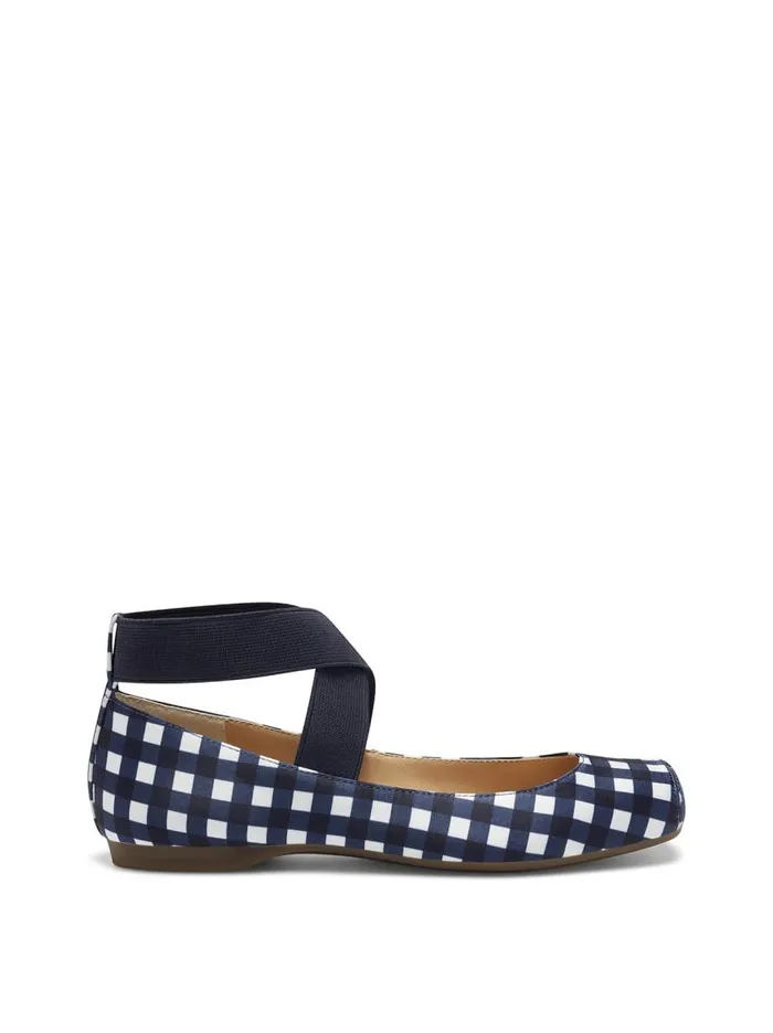 Jessica Simpson Flats Women Mandalaye Ballet Flat In Navy Check Navy Check