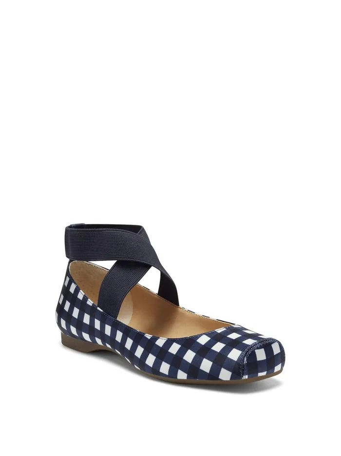 Jessica Simpson Flats Women Mandalaye Ballet Flat In Navy Check Navy Check