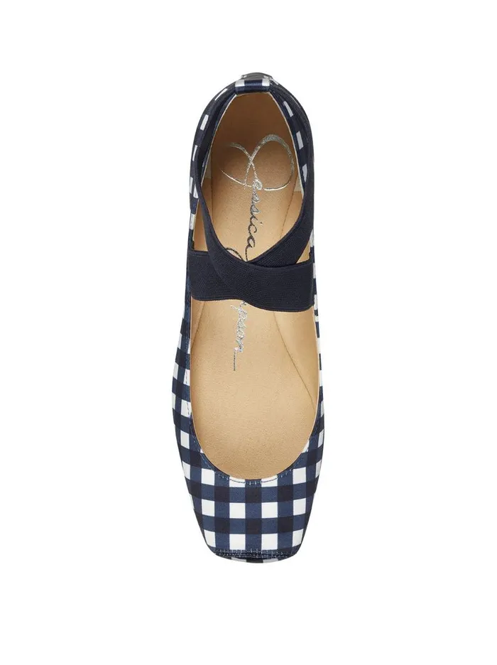 Jessica Simpson Flats Women Mandalaye Ballet Flat In Navy Check Navy Check