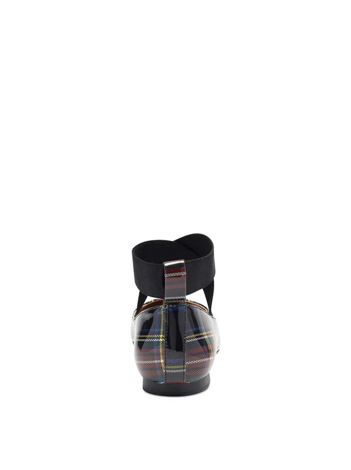 Jessica Simpson Flats Women Mandalaye Ballet Flat In Patent Plaid Patent Plaid