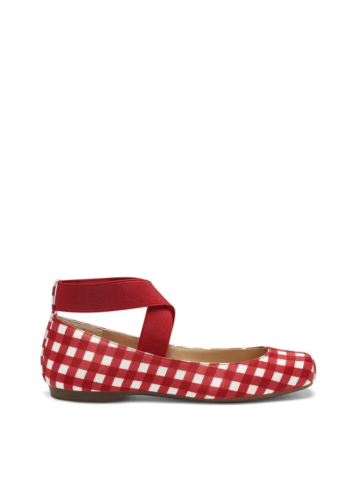 Jessica Simpson Flats Women Mandalaye Ballet Flat In Red Check Red Check