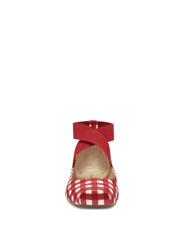 Jessica Simpson Flats Women Mandalaye Ballet Flat In Red Check Red Check