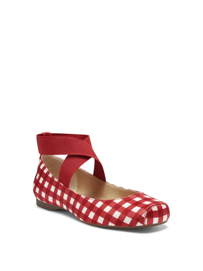Jessica Simpson Flats Women Mandalaye Ballet Flat In Red Check Red Check