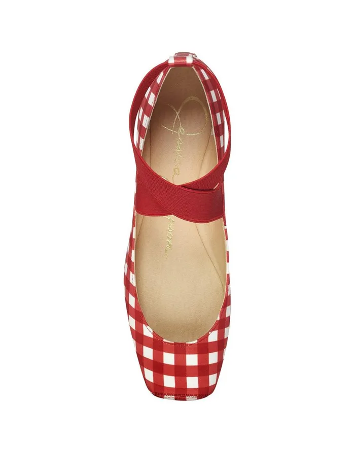 Jessica Simpson Flats Women Mandalaye Ballet Flat In Red Check Red Check