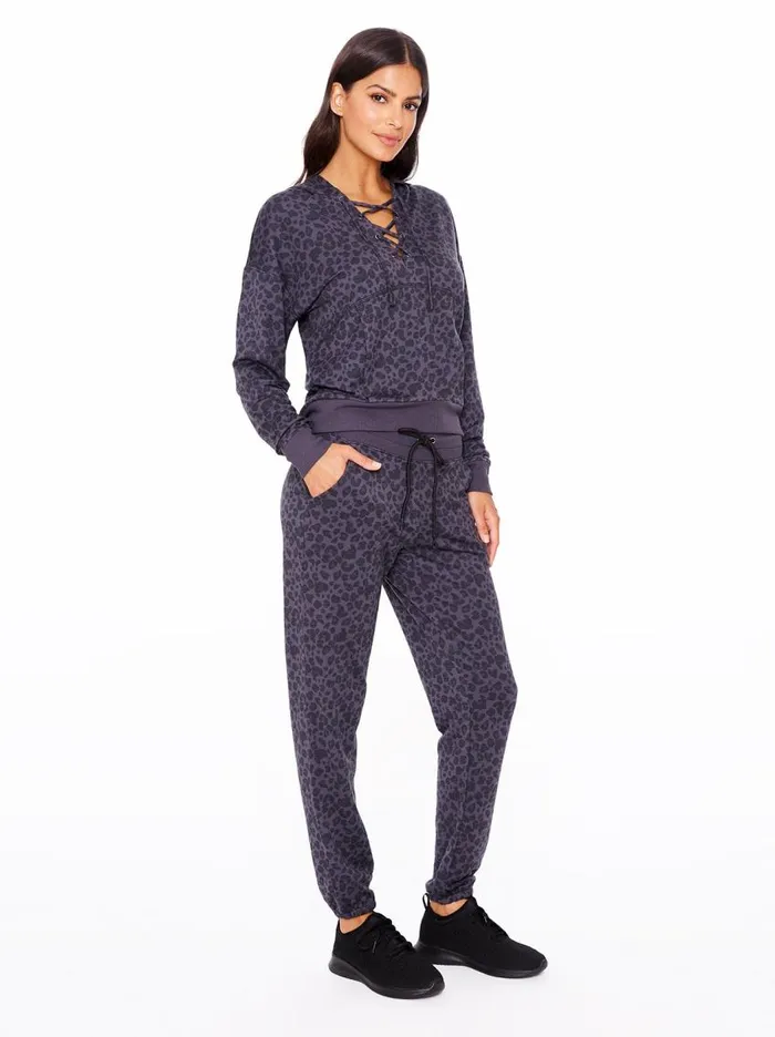 Jessica Simpson Loungewear Women Felicity Jogger In Black Painted Leopard Black Painted Leopard