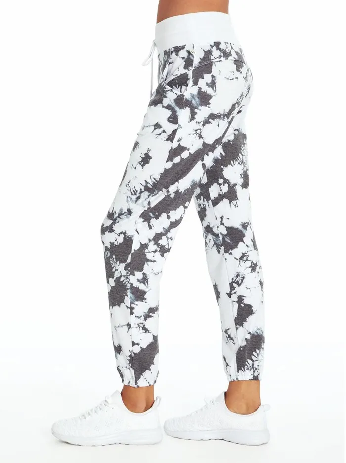 Jessica Simpson Loungewear Women Felicity Jogger In White Ocean Tie Dye Ocean Tie Dye