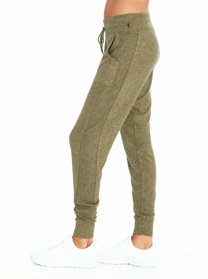 Jessica Simpson Loungewear Women Ronnie Jogger In Heather Lichen Green Heather Lichen Green
