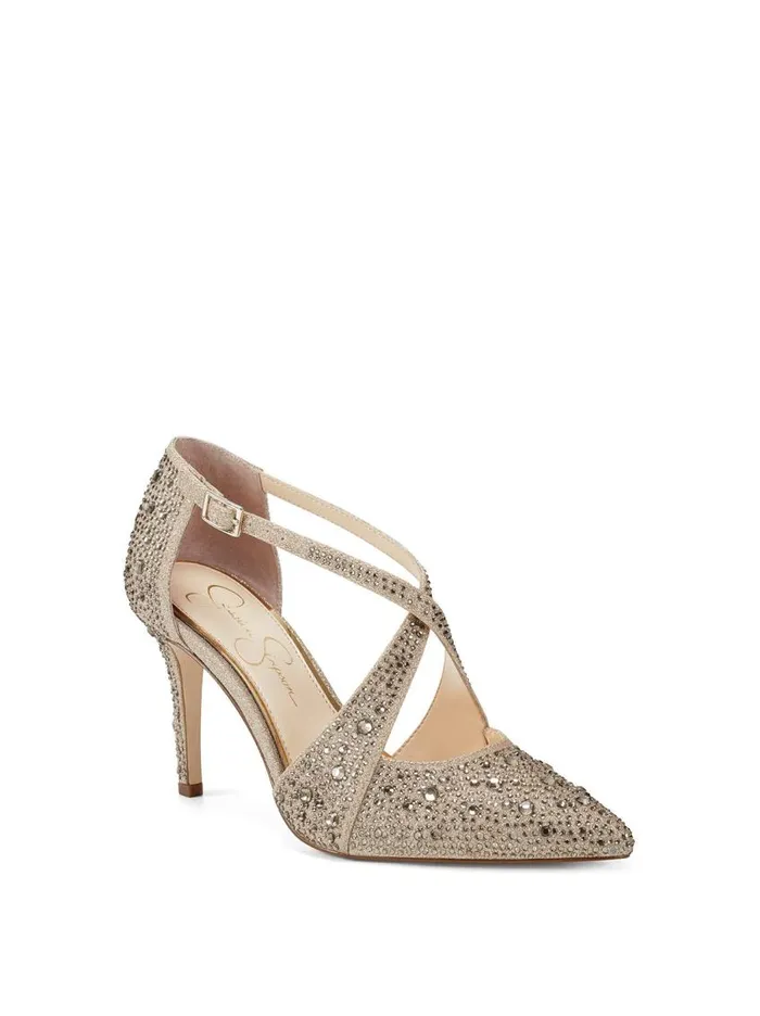 Jessica Simpson Pumps Women Accile High Heel In Champagne Champagne Crystal