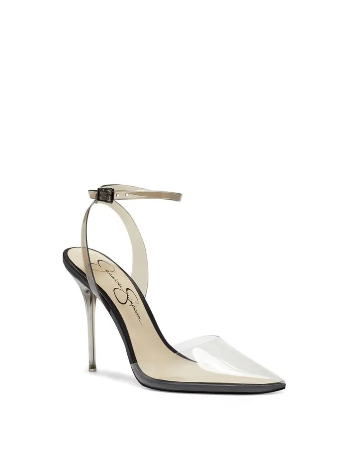 Jessica Simpson Pumps Women Pirrie High Heel In Clear and Black Clear And Black