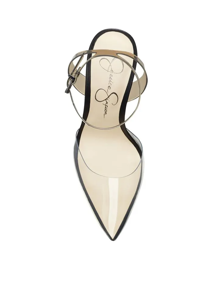 Jessica Simpson Pumps Women Pirrie High Heel In Clear and Black Clear And Black