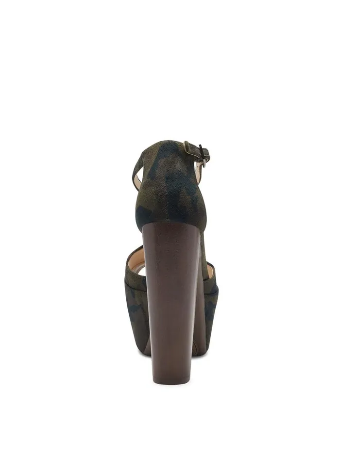 Jessica Simpson Sandals Women Dany TStrap Platform Sandal In Camo Camo Green