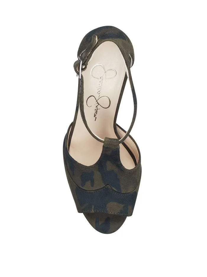 Jessica Simpson Sandals Women Dany TStrap Platform Sandal In Camo Camo Green
