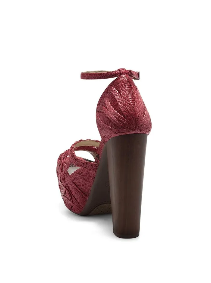 Jessica Simpson Sandals Women Dessie Platform Sandal In Red Heart On Fire Rattan