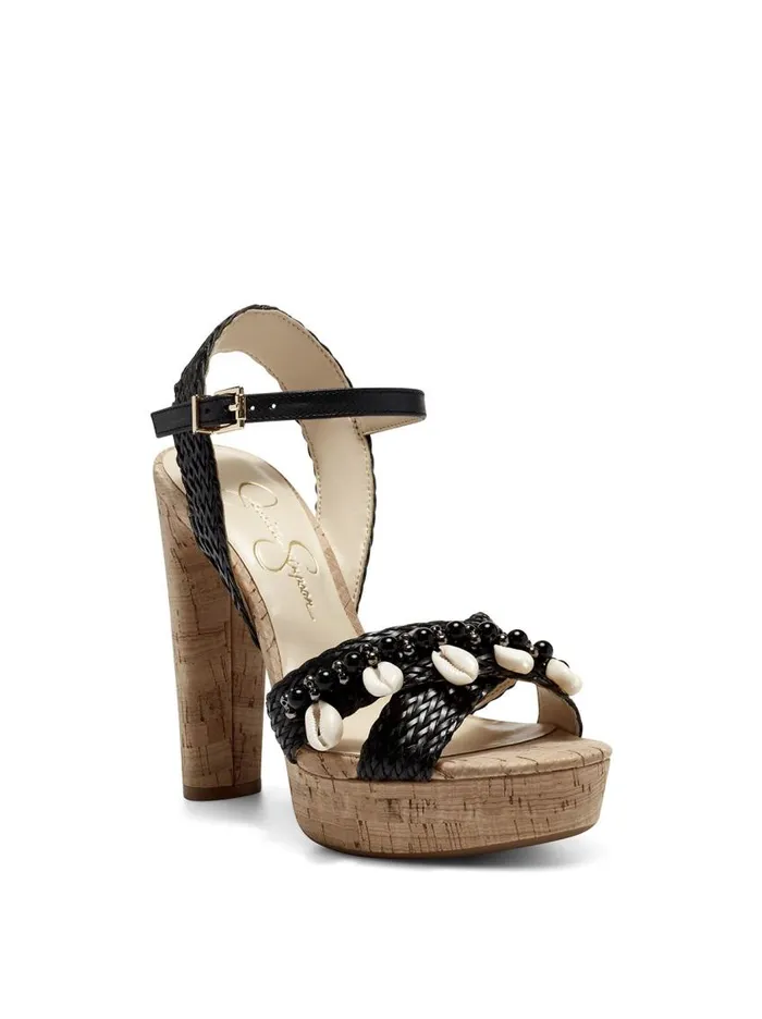 Jessica Simpson Sandals Women Ivriele Platform Sandal In Black Black Rattan