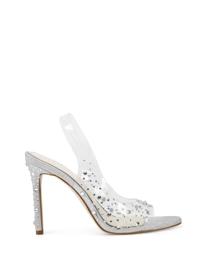 Jessica Simpson Sandals Women Jaisey High Heel In Clear Clear Embellished