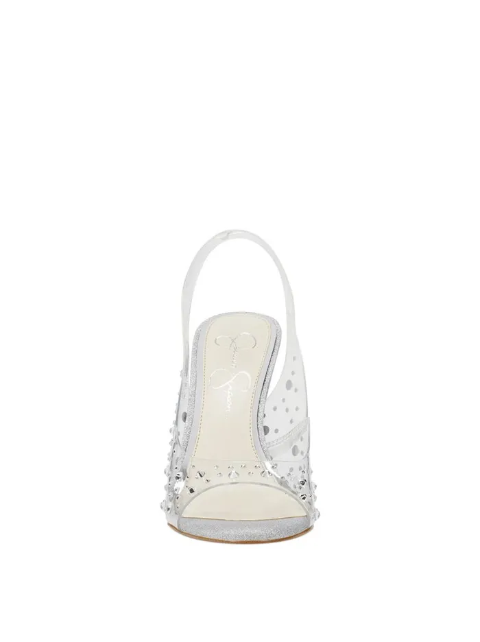 Jessica Simpson Sandals Women Jaisey High Heel In Clear Clear Embellished