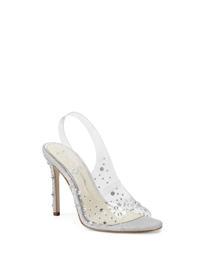 Jessica Simpson Sandals Women Jaisey High Heel In Clear Clear Embellished