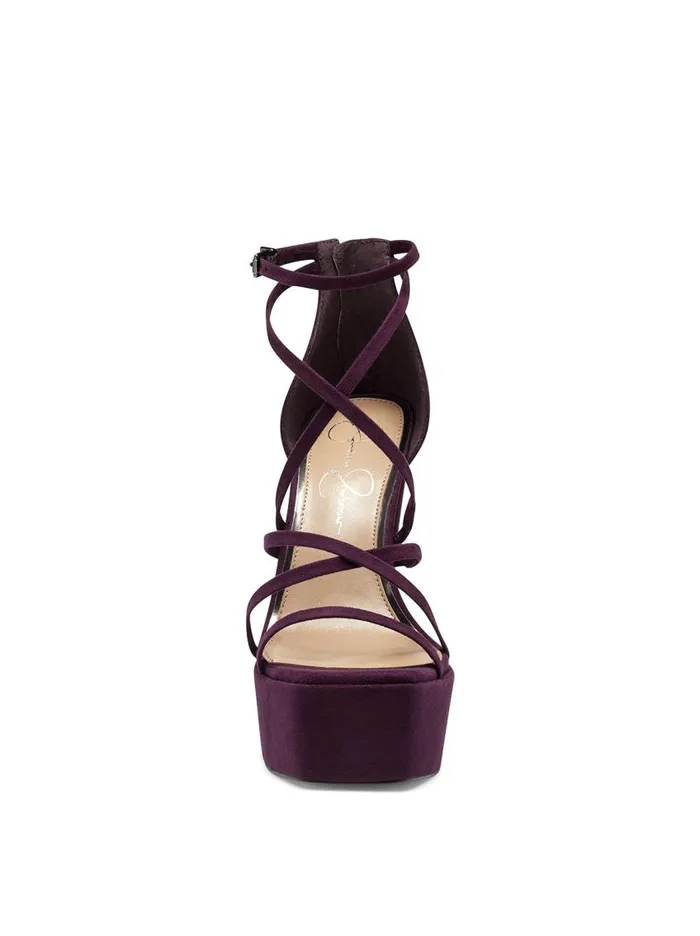 Jessica Simpson Sandals Women Mirelle High Heel In Burgundy Burgundy
