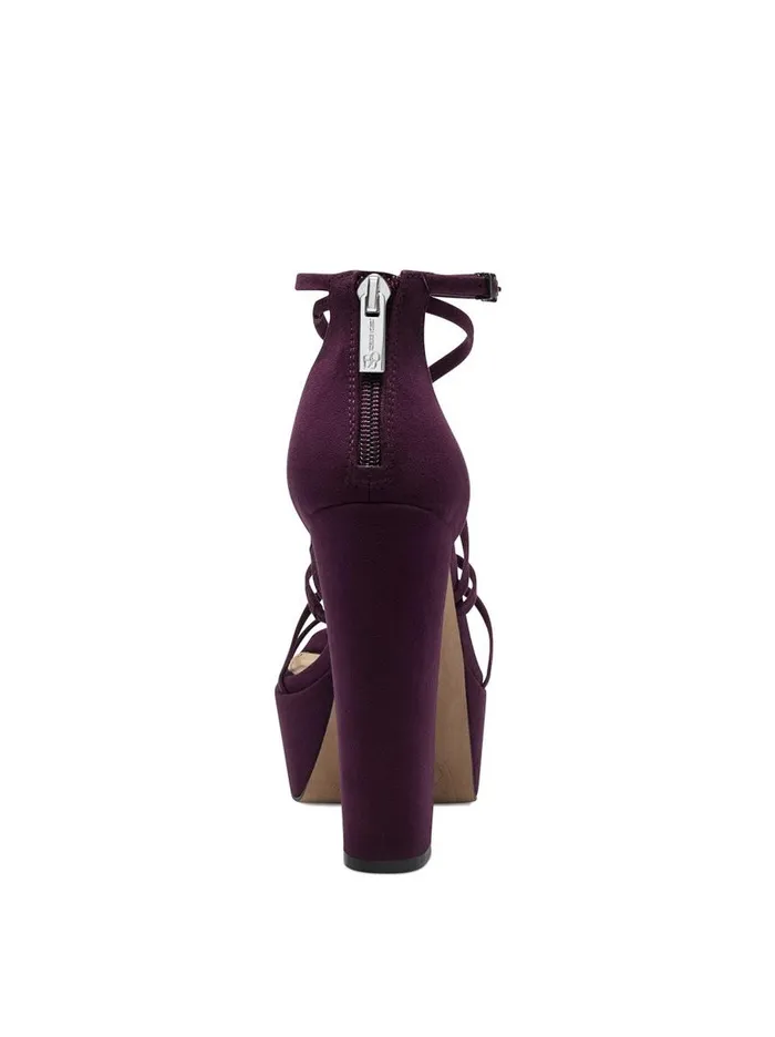Jessica Simpson Sandals Women Mirelle High Heel In Burgundy Burgundy