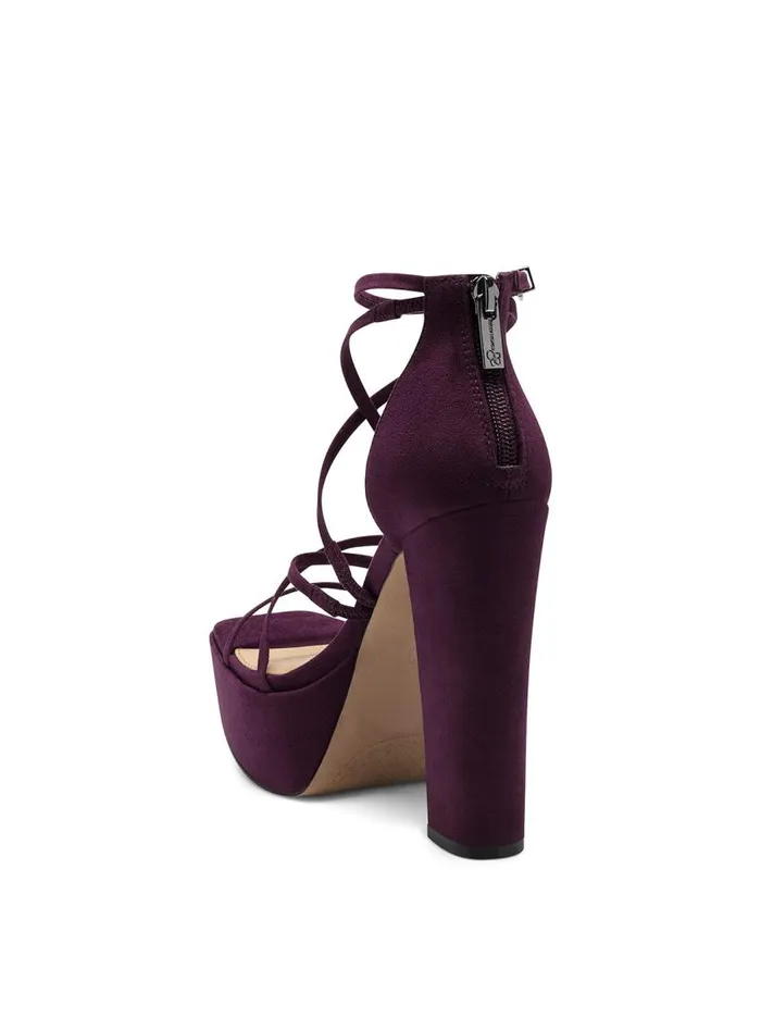 Jessica Simpson Sandals Women Mirelle High Heel In Burgundy Burgundy