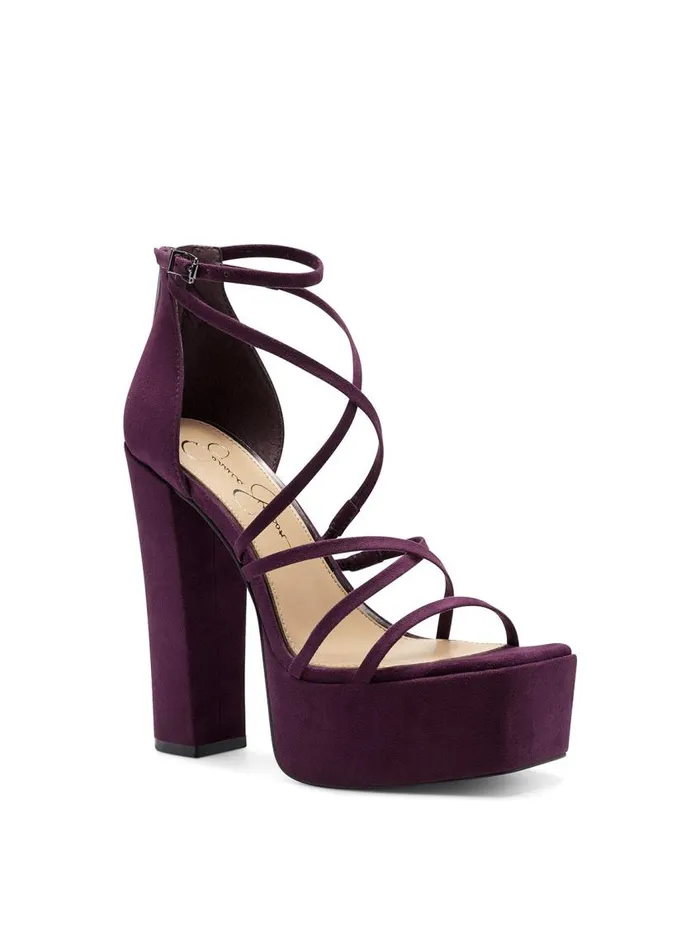Jessica Simpson Sandals Women Mirelle High Heel In Burgundy Burgundy